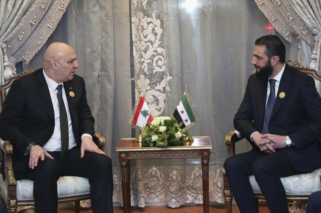 رئیس جمهور لبنان با احمد الشرع دیدار کرد