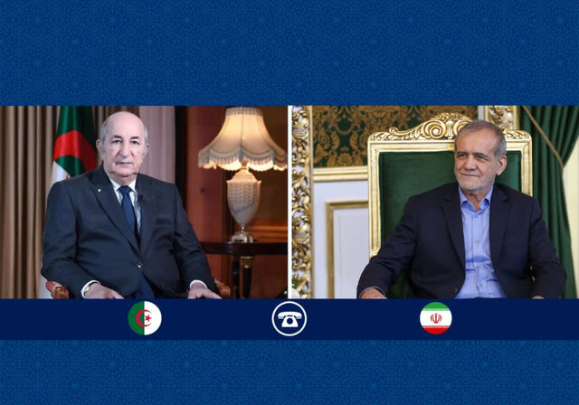گفت‌وگوی تلفنی پزشکیان با رئیس جمهور الجزایر