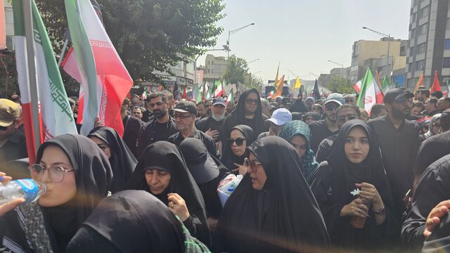 حضور قالیباف در مراسم تشییع شهدای اقتدار