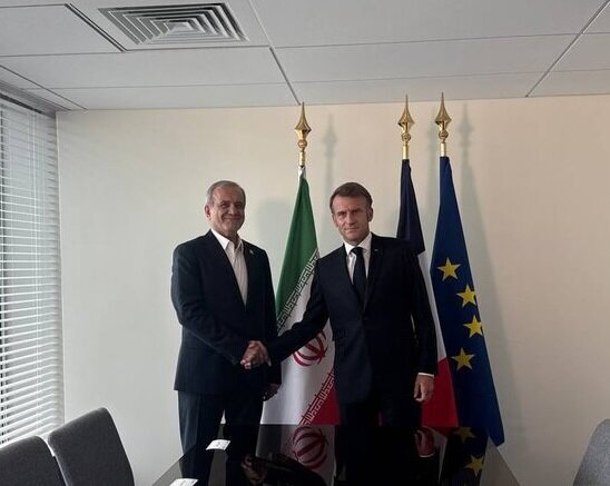 دیدار پزشکیان و ماکرون در حاشیه مجمع عمومی سازمان ملل