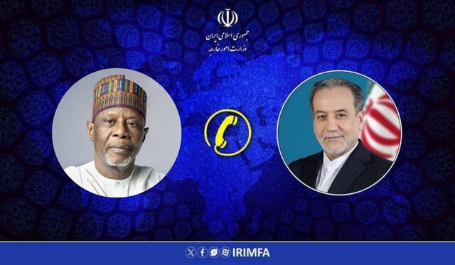 گفت‌وگوی تلفنی وزیر امور خارجه ایران و نیجر درباره تقویت روابط دوجانبه