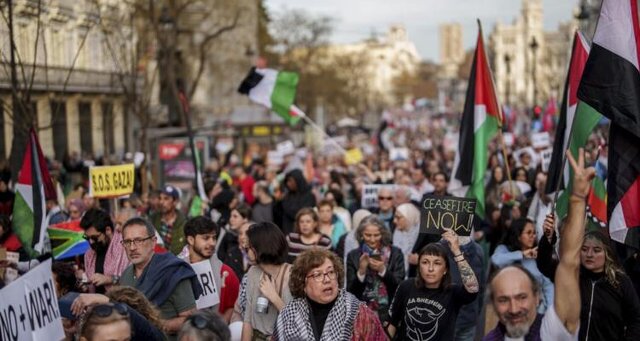 تظاهرات گسترده در اروپا علیه همدستی غرب با رژیم صهیونیستی؛ همبستگی با فلسطین