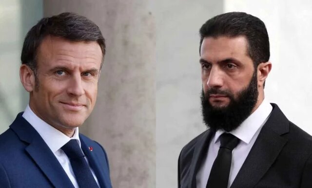 رئیس‌ موقت سوریه و رئیس‌جمهور فرانسه در تماس تلفنی بر حمایت از ثبات و بازسازی سوریه تاکید کردند