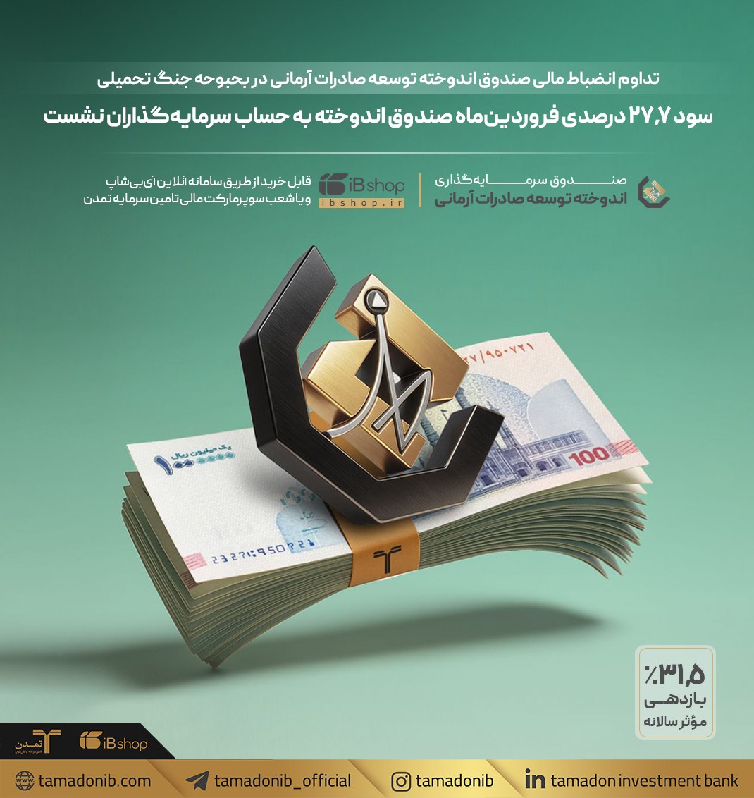 تداوم انضباط مالی صندوق اندوخته توسعه صادرات آرمانی در بحبوحه جنگ تحمیلی