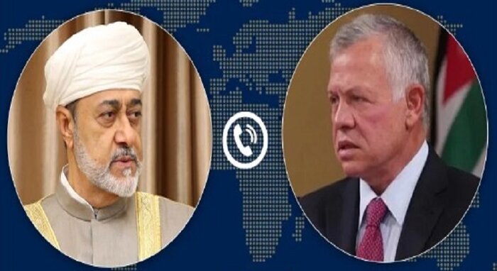 تأکید پادشاه اردن و سلطان عمان بر کاهش تنش و آتش بس فراگیر در منطقه