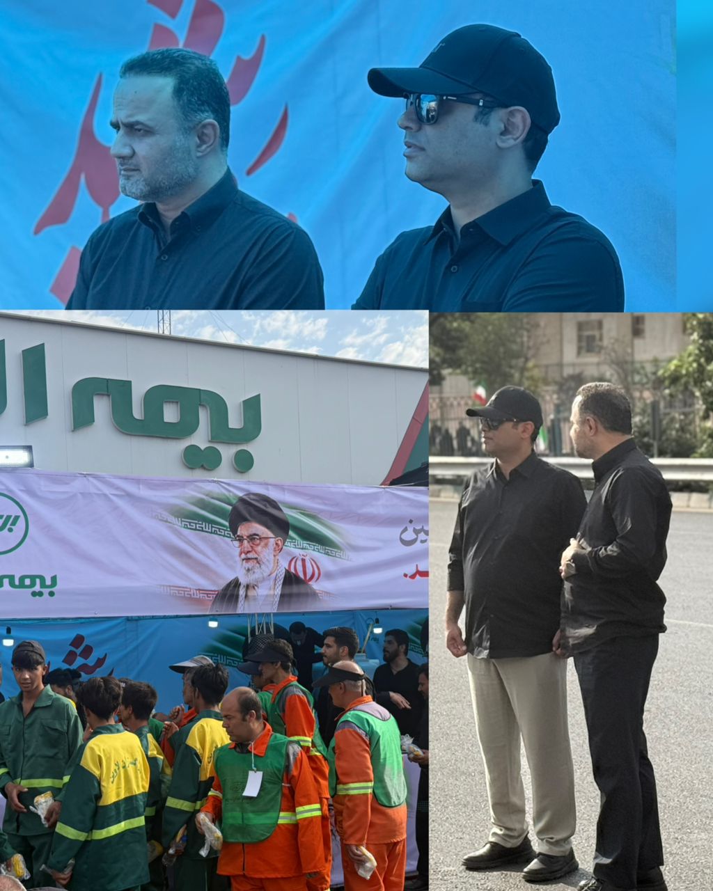 نظارت مستقیم مدیرعامل بیمه_البرز بر خدمت‌رسانی موکب اکباتان به زائران آیین تشییع آقای شهید