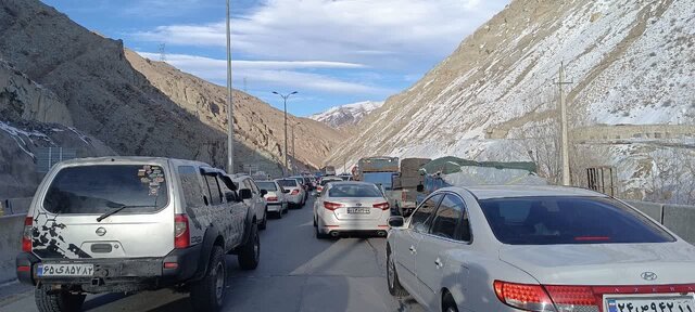 ترافیک سنگین صبحگاهی در محور چالوس، هراز و آزادراه قزوین-کرج-تهران