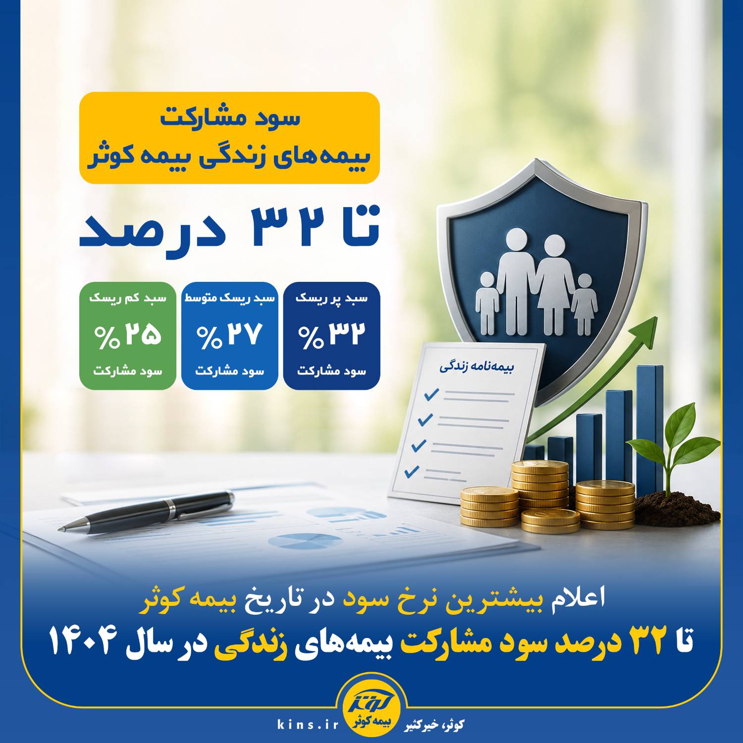 تا ۳۲ درصد سود مشارکت بیمه‌های زندگی در سال ۱۴۰۴