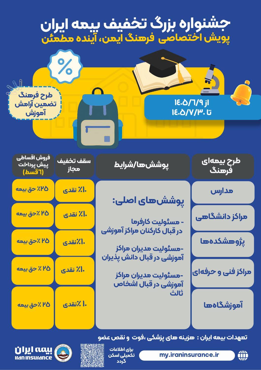 آغاز جشنواره بزرگ تخفیف بیمه ایران ویژه جامعه آموزشی کشور